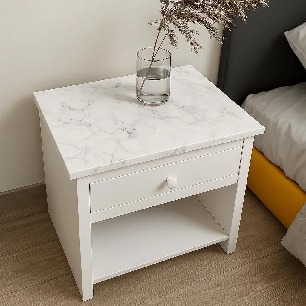 Самозалепващо декоративно фолио за повърхности, мраморен принт, водоустойчиво, PVC, 60 x 300 см фото 7