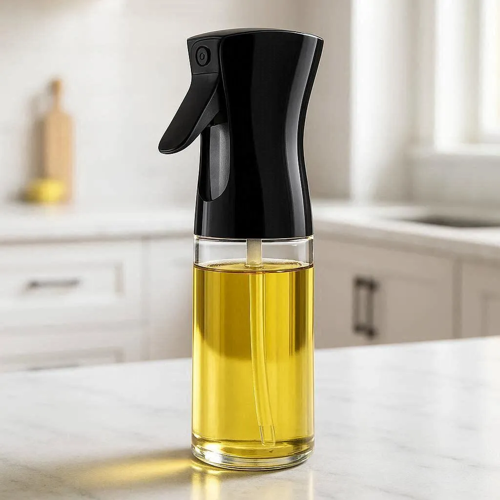 Спрей бутилка за олио 200 мл, Spray Bottle Edible Oil Bottle, стъклено шише, за равномерно пръскане