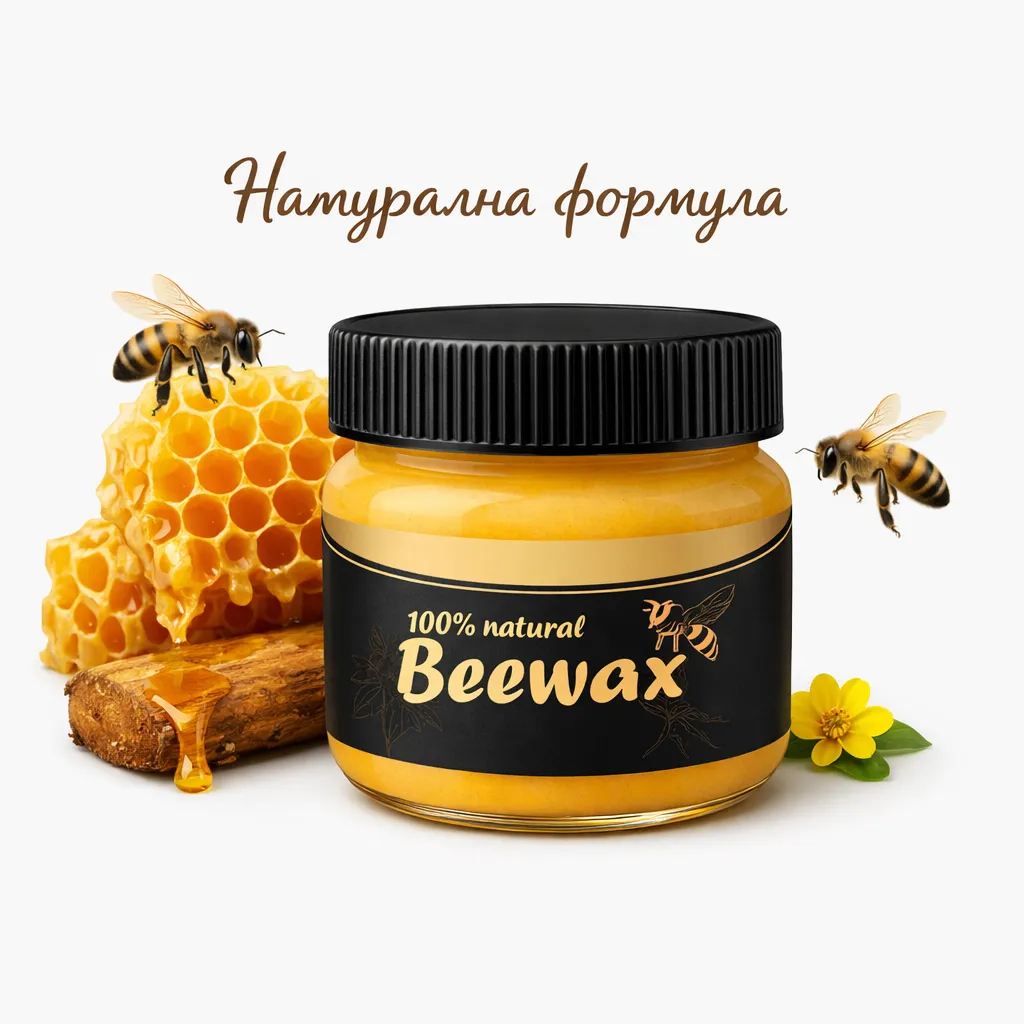 Пчелен восък за дърво, Premium Beeswax Wood Restore, за възстановяване, полиране и блясък на дървени повърхности, намалява видимостта на леки драскотини фото 2