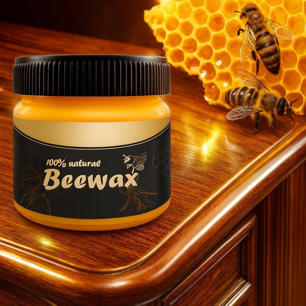 Пчелен восък за дърво, Premium Beeswax Wood Restore, за възстановяване, полиране и блясък на дървени повърхности, намалява видимостта на леки драскотини фото 5