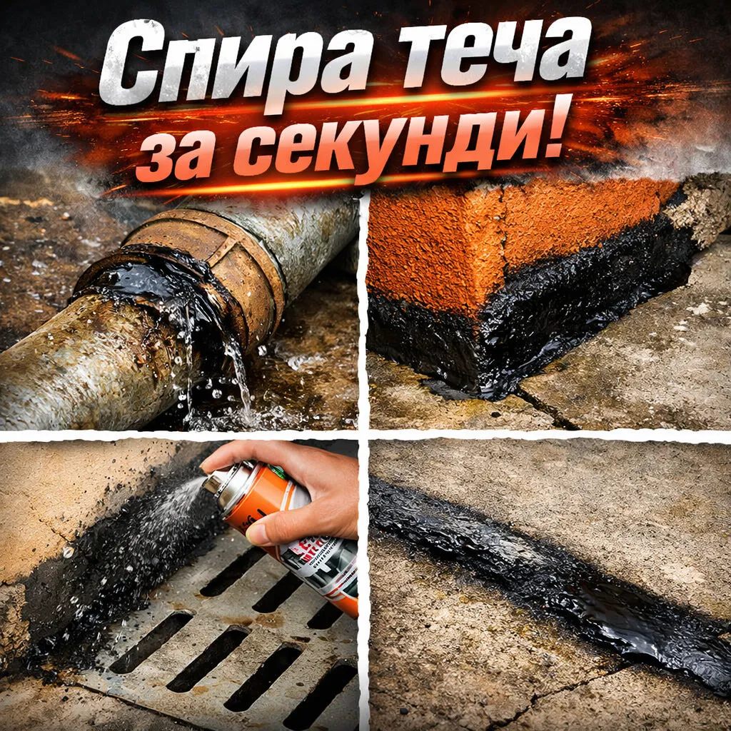 Полиуретанов спрей Quik Seal 700 ml за запечатване на течове и пукнатини, еластично гумено покритие, за покриви и улуци фото 3