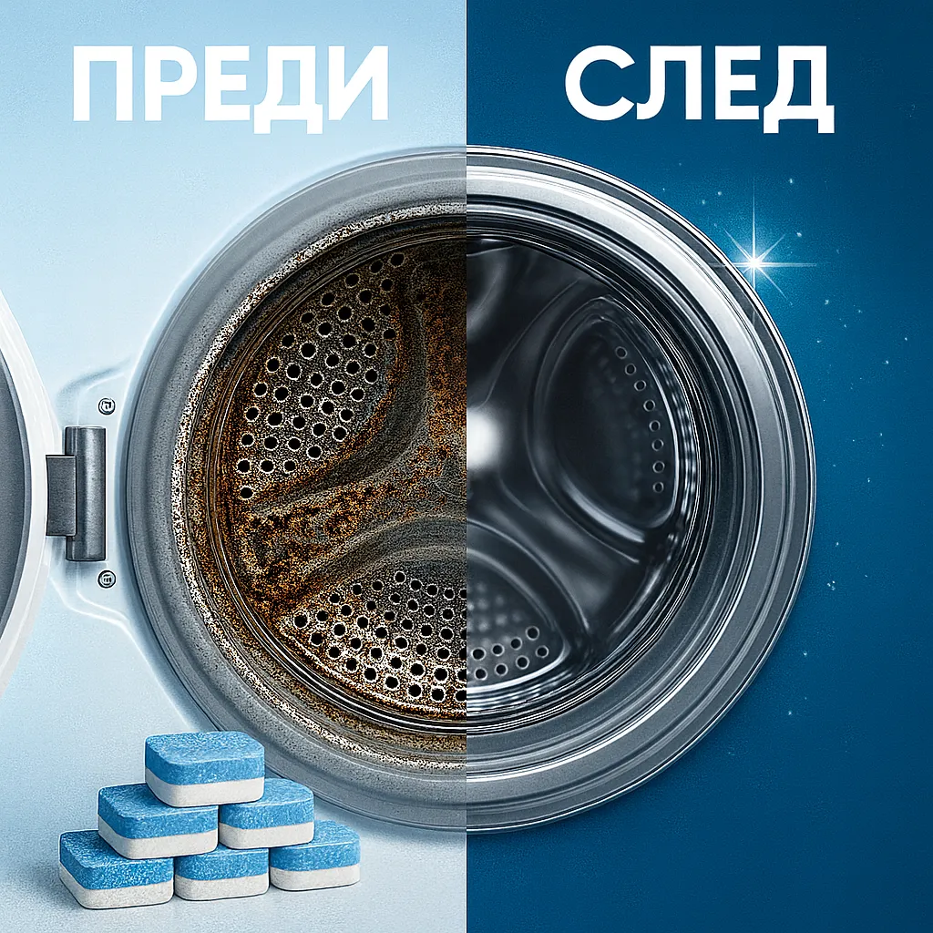 Таблетки за почистване на пералня машина 12бр фото 2